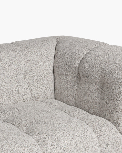 noo.ma Bolbi 2-zits bank - Clay Grey Mélange, pluche ontwerp