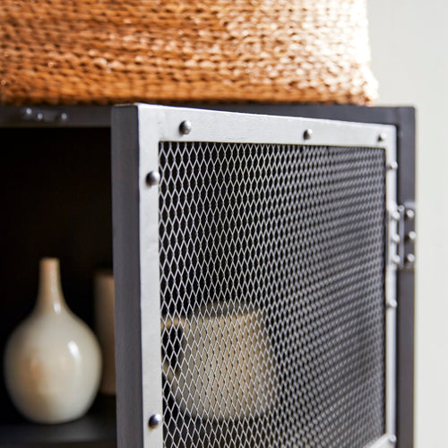 Tikamoon Kast met metaalgaas - Zwart