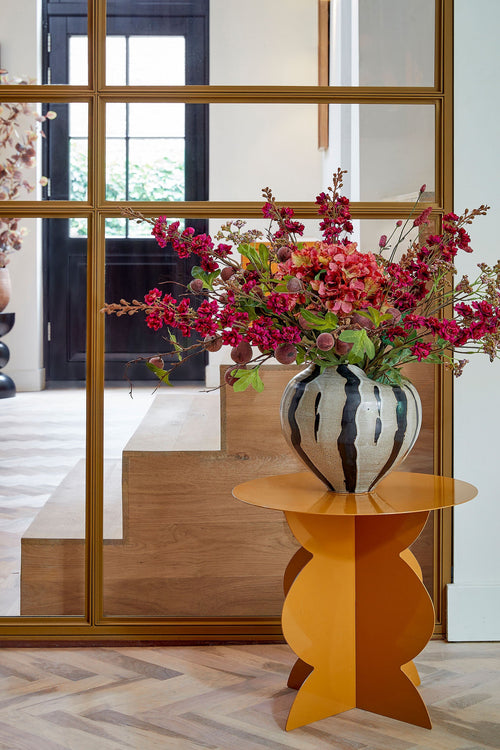 Mica Decorations Rafi Bijzettafel - H40 x Ø45 cm - IJzer - Bruin - vtwonen shop