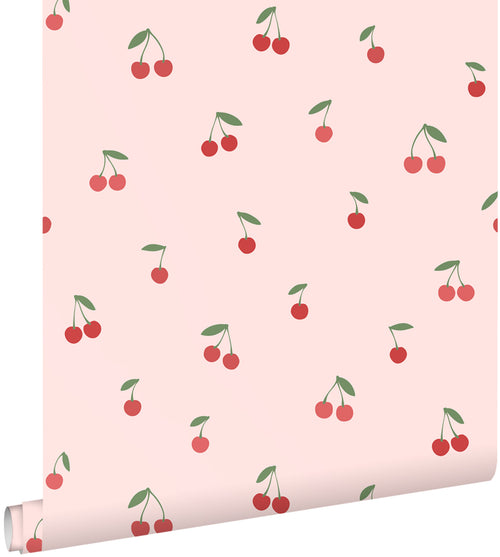 ESTAhome behang kersen roze en rood - 50 x 900 cm - 131651 - vtwonen shop