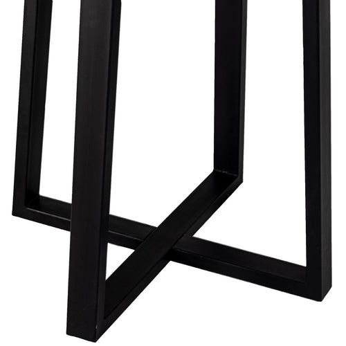 Giga Meubel Bartafel Lowie - Zwart Mangohout - 110x110x110cm