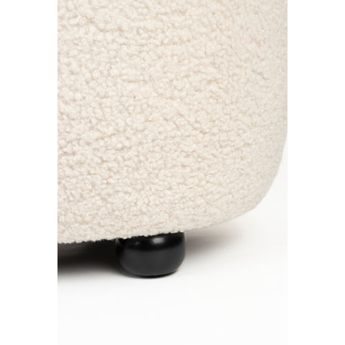 Housecraft Living Noxx Bank 2,5 zits Teddy stof Wit - vtwonen shop