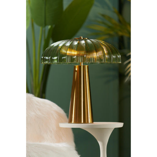 Light & Living tafellamp Fungo - groen - Ø50cm - vtwonen shop