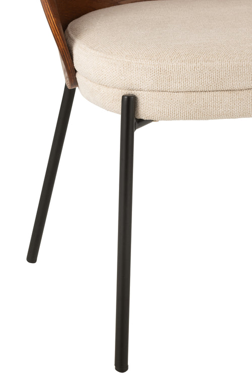 J-Line stoel Lone - multiplex/metaal - bruin/beige - vtwonen shop