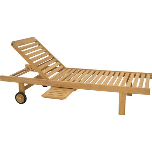 Lesli Living ligbed teak - zwart - 200x65x37cm