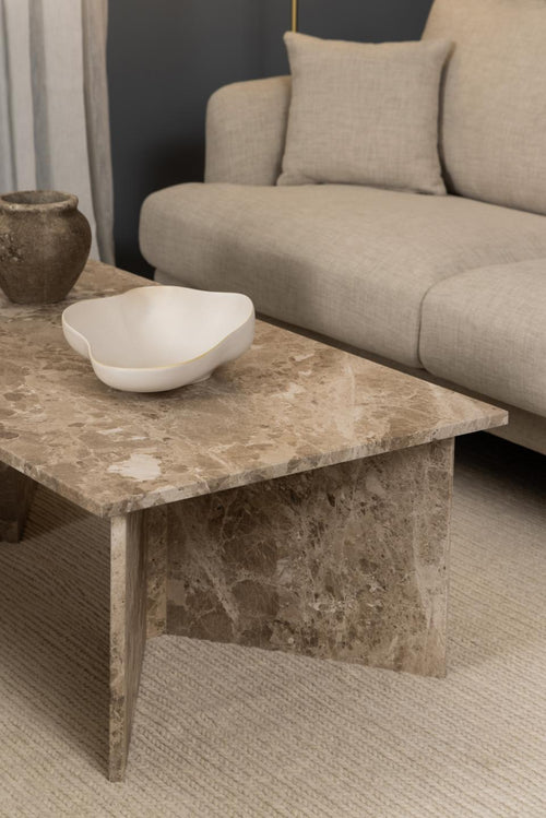 Loff Design Salontafel Jukaa - 140 x 70 cm - Beige marmer - vtwonen shop