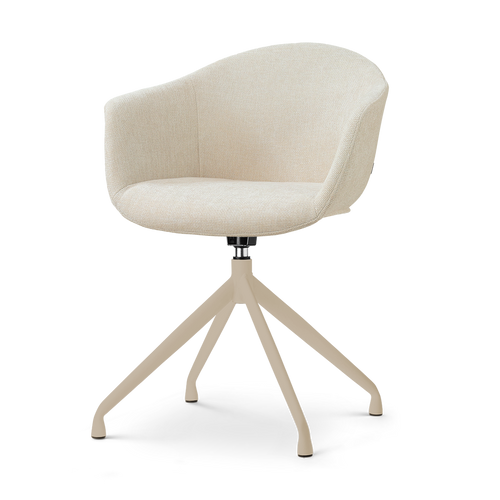 Nolon Nola-Otis draaibare eetkamerstoel cottonbeige beige onderstel