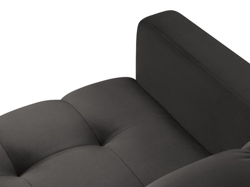 Cosmopolitan Design Fauteuil Bali flueel, donkergrijs - 96x87x75cm