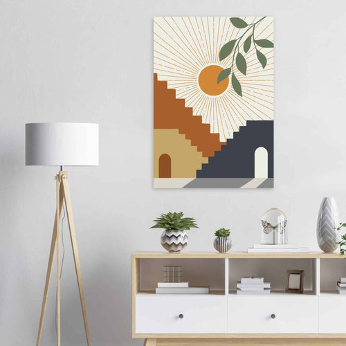 Artfulprints Poster Boho – Stairway sun   - 30x40 cm - Meerkleurig