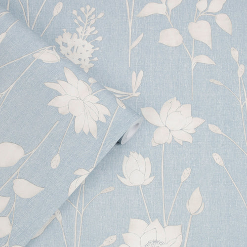 Laura Ashley vliesbehang Dragonfly Garden Chalk Blue - 10mx52cm - vtwonen shop