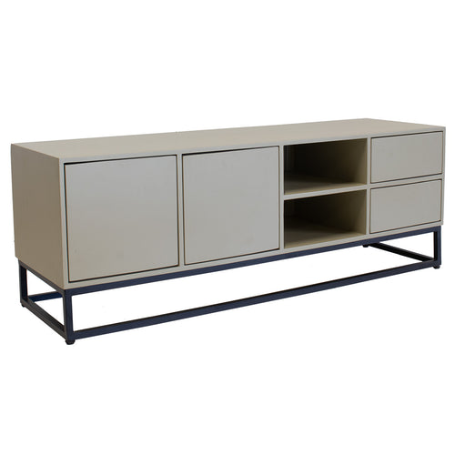 Giga Meubel Tv-meubel Cervi - Mangohout/Metaal - Taupe - 140x42x50cm - vtwonen shop