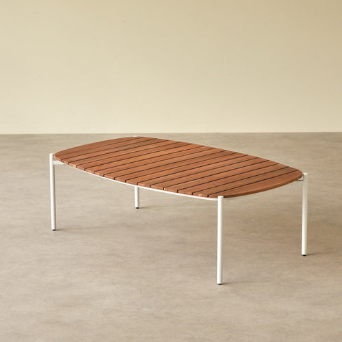 Tikamoon  2-zits loungeset in écrukleurige stof en wit metaal - Beige