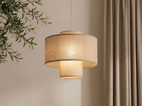 bpskoncept hanglamp Twin - beige - Ø35 cm