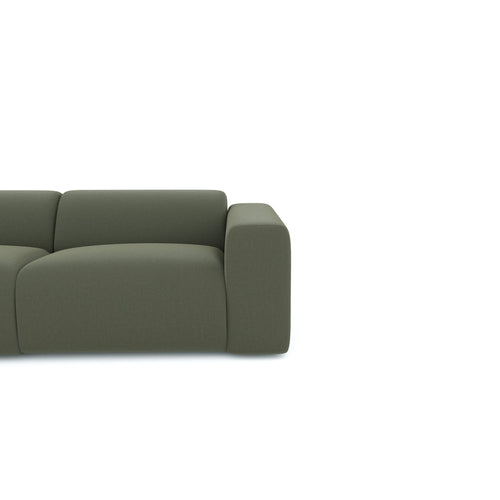 Sia Home - Grote hoekbank, links MYRA - kruisweefsel olijfgroen 280cm