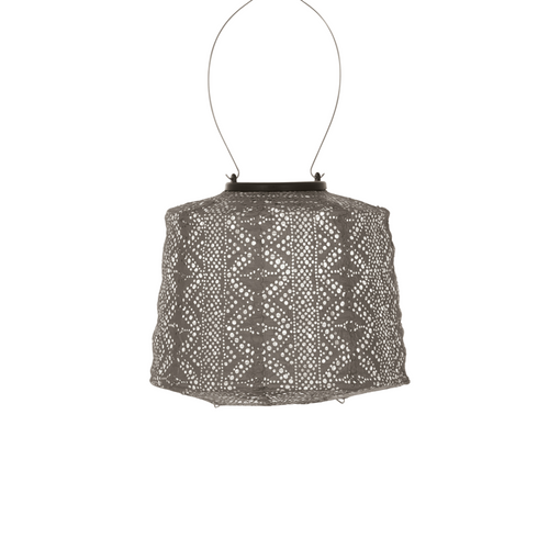 Lumiz solar lampion lace lamp - 20cm - taupe