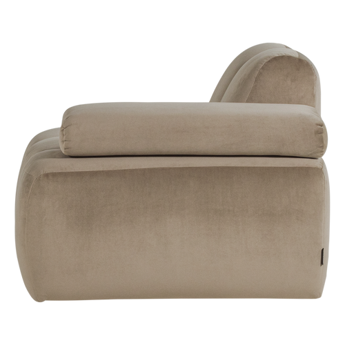 WOOOD 1-zits bank arm rechts Mojo - Velvet - Khaki - 74x124x97
