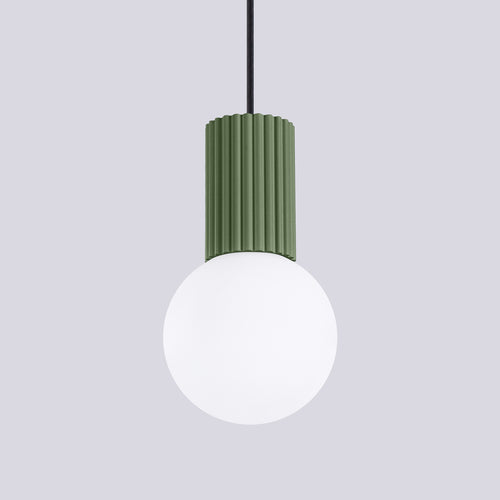 Sollux Lighting Hanglamp HALO 1 olijfgroen - 12x12x120cm