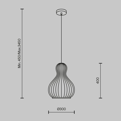 Maytoni - Hanglamp Roots - Zwart - Ø30 - vtwonen shop