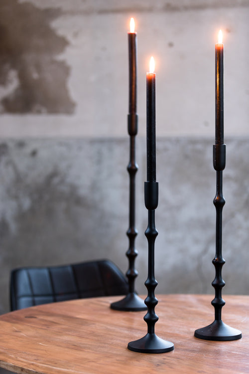 Light & Living kandelaar SEMUT - Ø13x60cm - zwart - vtwonen shop