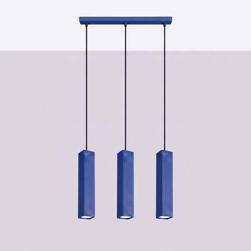 Sollux Lighting Hanglamp RAYO 3L ultramarijn - 45x6x98cm