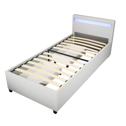 Home Deluxe LED bed NUBE wit 90 x 200 cm - vtwonen shop