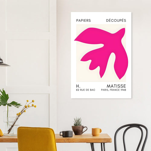 Artfulprints Poster Matisse – Floating forms pink   - A4 21x29.7 cm - Roze
