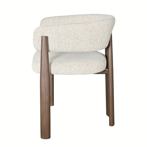 DÉJA Eetkamerstoel Cooper Taupe/Walnoot - Set van 2