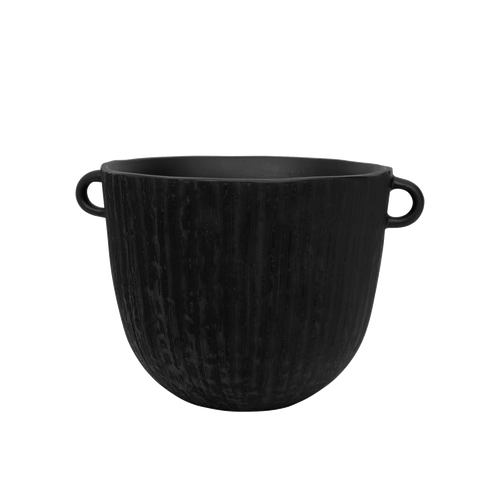 Urban Nature Culture decoratieve pot Confit Black Black - Ø 23x30x20cm - vtwonen shop