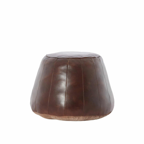 Light & Living poef Dovio - bruin - Ø56cm