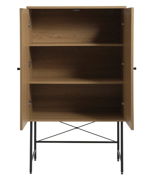 Rebellenclub Wandkast Berley - Eiken met Rattan - vtwonen shop