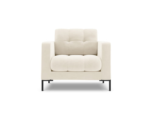 Cosmopolitan Design Fauteuil Bali flueel, lichtbeige - 96x87x75cm