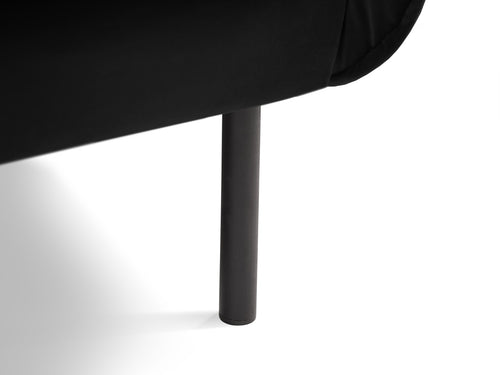 Cosmopolitan Design Fauteuil Vienna flueel, zwart - 94x97x95cm