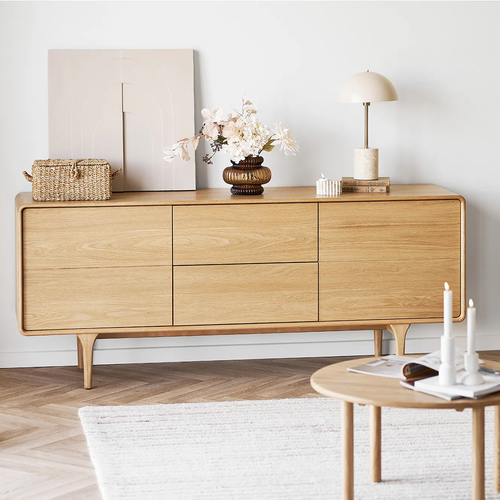 Artichok Mels Eikenhouten Sideboard Naturel - 180 x 75 cm