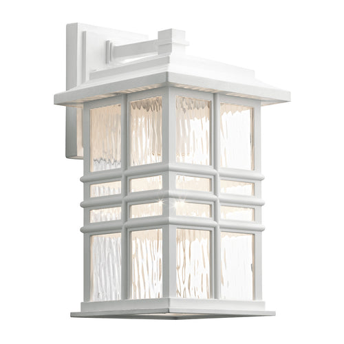 Elstead Beacon Square 1-lichts wandlantaarn voor buiten, Wit, IP44, E27