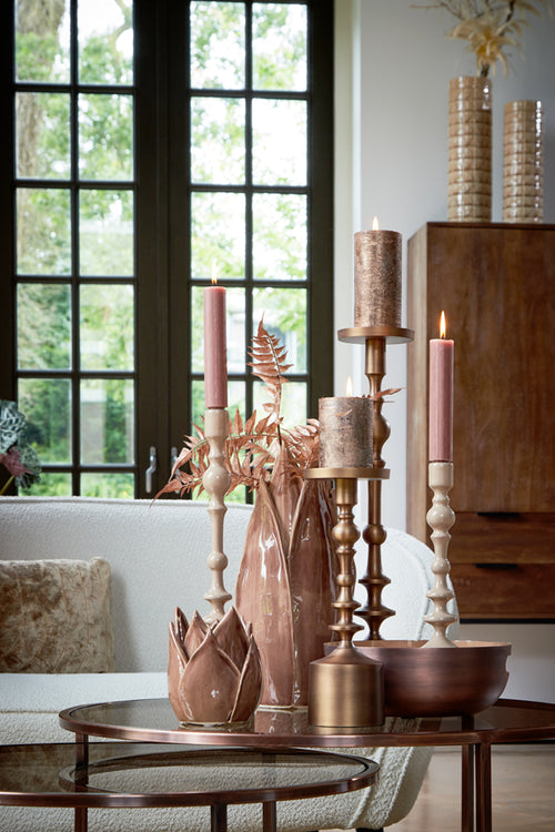 Light & Living kandelaar SHEVA - Ø10x42cm - bruin