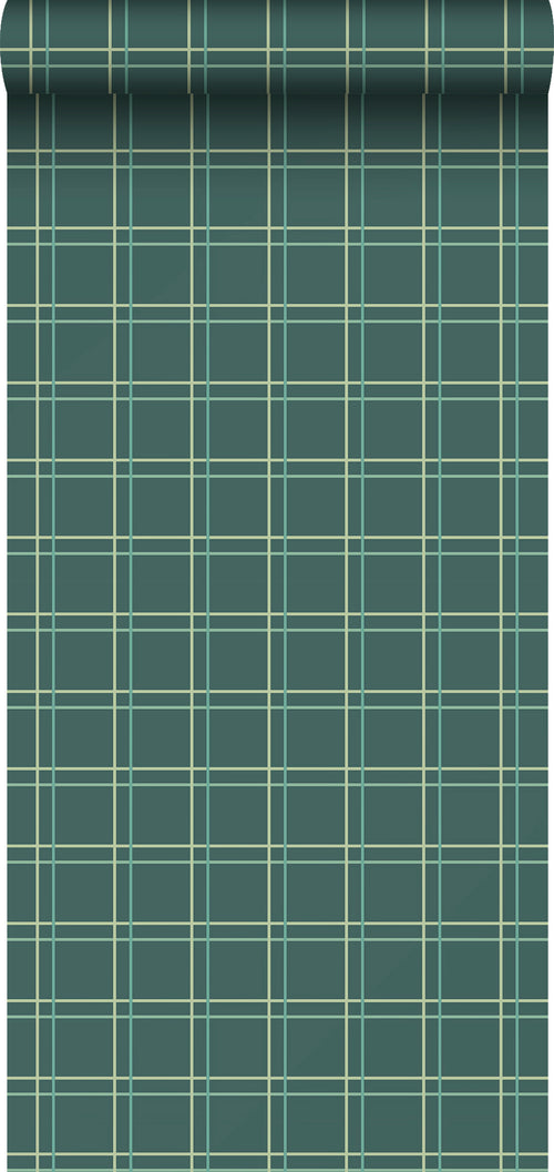Sanders & Sanders behang ruiten donkergroen - 53 cm x 10 m - 640359 - vtwonen shop