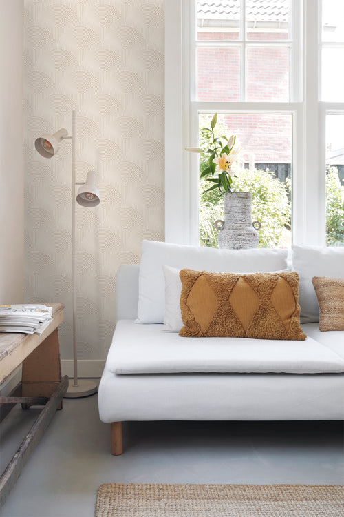 ESTAhome behang 3D-motief beige - 50 x 900 cm - 131100 - vtwonen shop