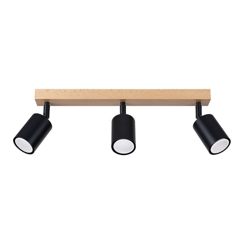 Sollux Lighting Plafondlamp VERDO 3L zwart - 61x45x17,5cm