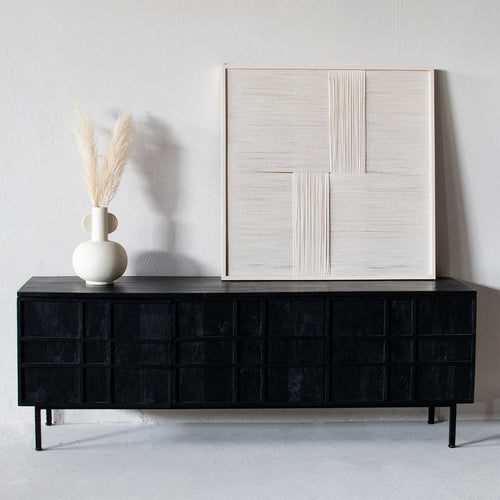 Giga Meubel Tv-meubel Koen - Zwart Mangohout - 160x40x56cm