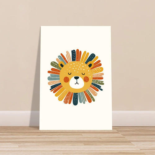 Artfulprints  Boho leeuw   poster 70x100 cm - vtwonen shop