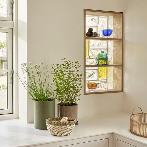 Hübsch manden Palm - abaca - ø26xh13, ø31xh14cm - vtwonen shop