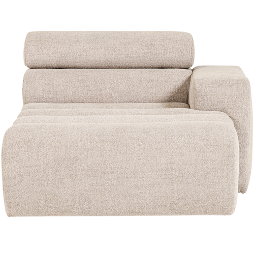 WOOOD chaise longue element arm rechts Novi - Polyester- Naturel - 86x109x173 - vtwonen shop