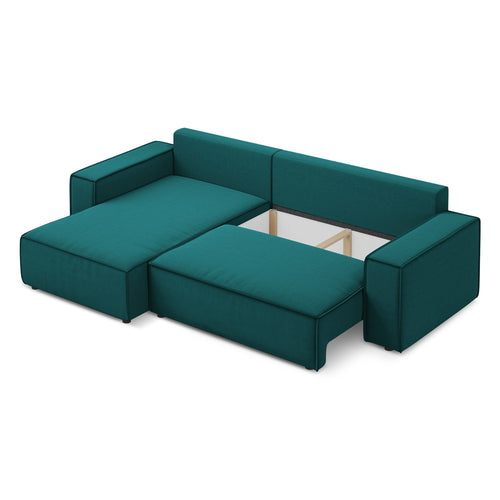 LaMiaSofa hoekbank links Livorno - velours - marien - 290x185x82