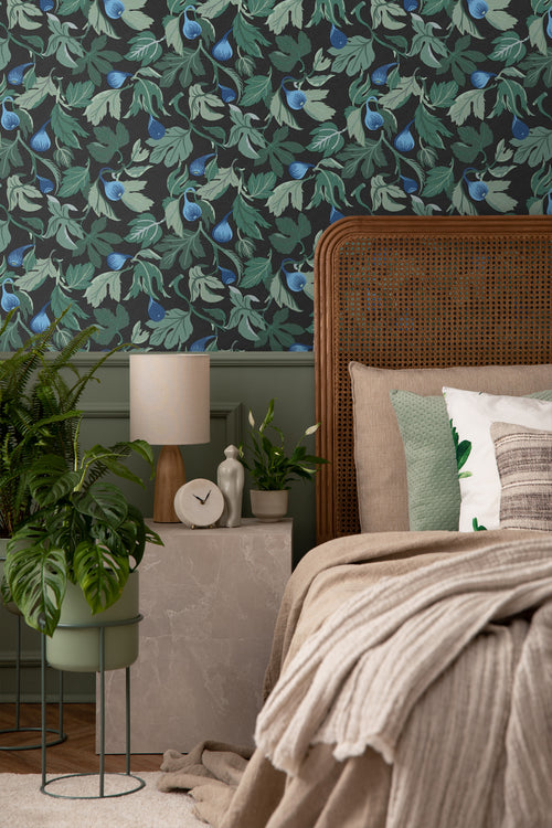 Borastapeter behang bladeren groen - 49 cm x 10.05 m - 660799