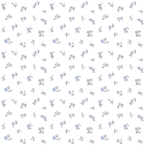 Sanders & Sanders behang bloemetjes blauw - 50 x 900 cm - 935397