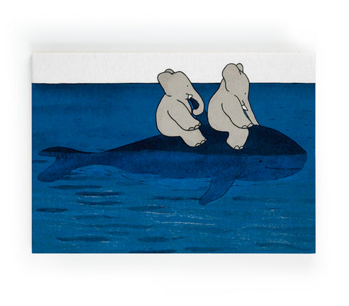 Canvas 60x40 Afdruk Olifant en Walvis - vtwonen shop