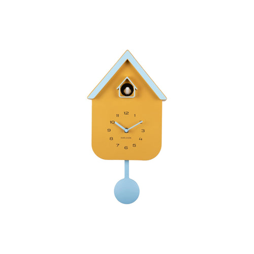 Karlsson wandklok Dupla Color Cuckoo - geel - Ø21.5cm - vtwonen shop