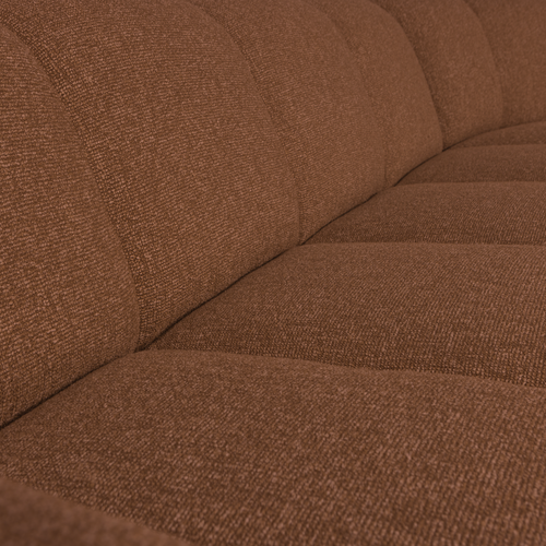 WOOOD hoekbank rechts Mojo - Bouclé - Roestbruin Melange - 74x310x230