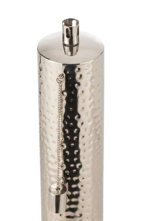 J-Line fakkel Tiffany - staal - zilver - medium