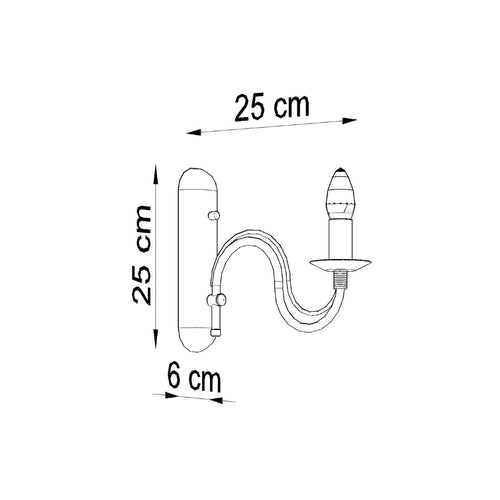 Sollux Lighting Wandlamp MINERWA wit - 6x25x25cm